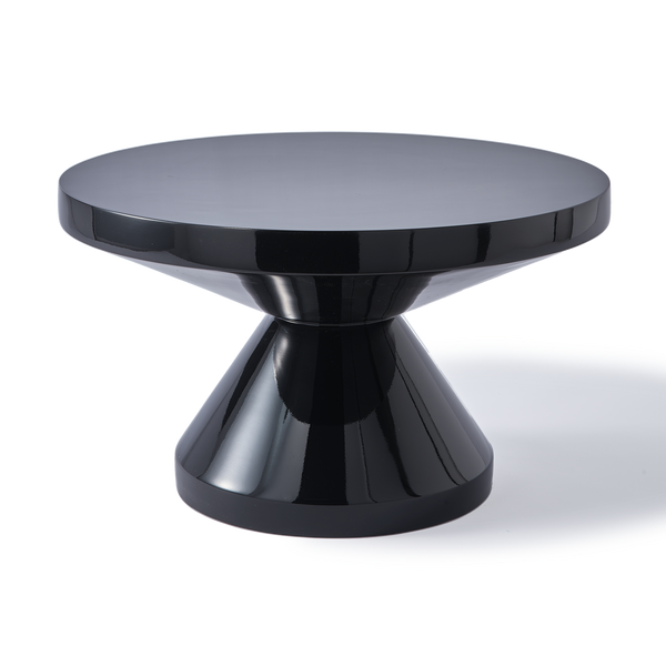 Zig Zag Coffee Table <br> Black <br> (Ø 60 x H 35) cm