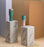 Pillar Marble Look Side Table <br> (L 33 x W 33 x H 76) cm
