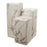 Pillar Marble Look Side Table <br> (L 33 x W 33 x H 61) cm
