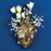 Love in Bloom Vase <br> Gold <br> (L 17 x W 9 x H 25) cm