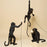 Standing Monkey Lamp <br> Black
