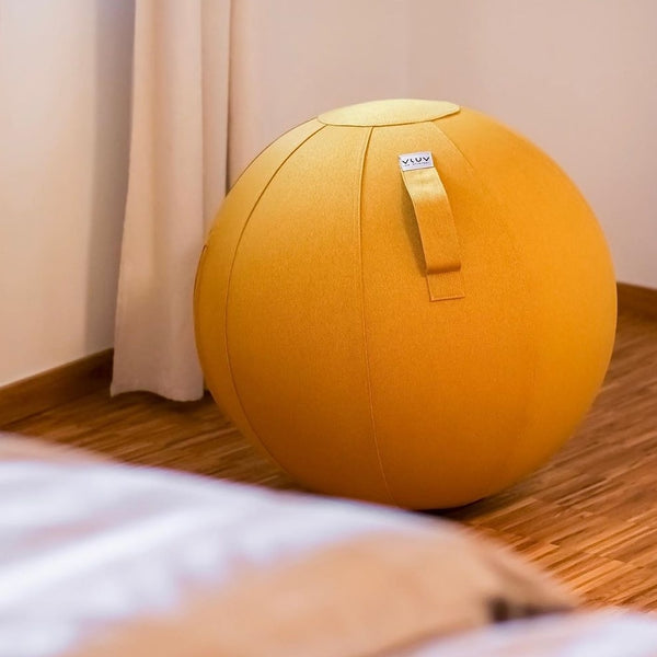 LEIV Fabric Seating Ball <br> Mustard Yellow <br> (Ø 60-65) cm