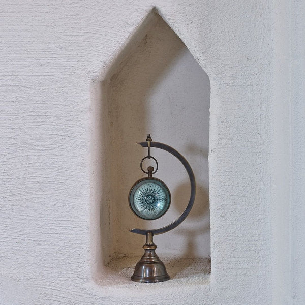 The Eye of Time Clock Library with Stand <br> (H 11.4) cm