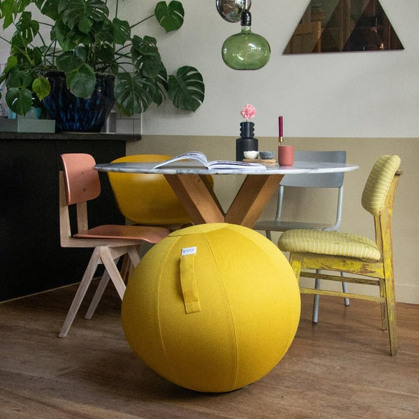 LEIV Fabric Seating Ball <br> Mustard Yellow <br> (Ø 60-65) cm