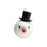 Mini Snowman Ornament <br> White <br> Set of 3