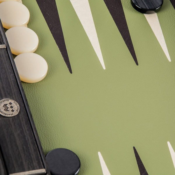 Olive Green <br> Backgammon Set <br> (47 x 29) cm