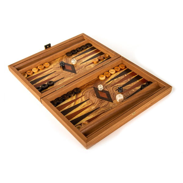 Backgammon <br> Olive Burl <br> (30 x 20) cm