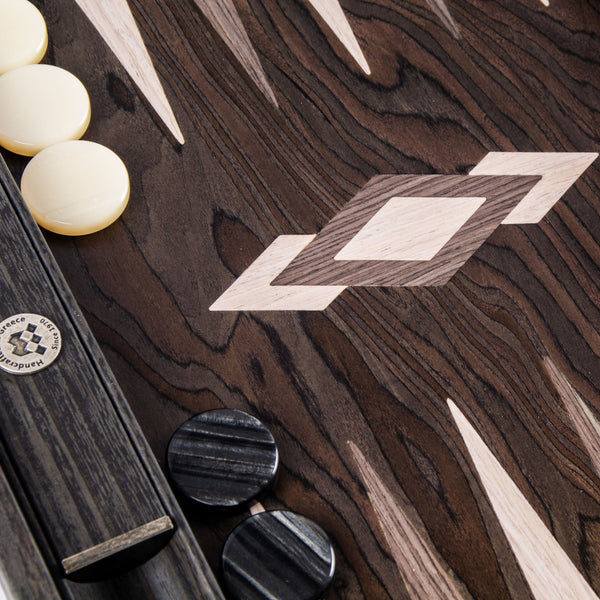 Ebony Burl <br> Backgammon Set <br> (47 x 29) cm