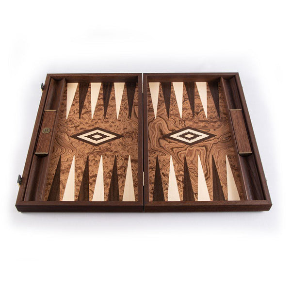 Backgammon <br> Walnut Burl <br> (47 x 29) cm