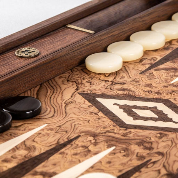 Backgammon <br> Walnut Burl <br> (47 x 29) cm