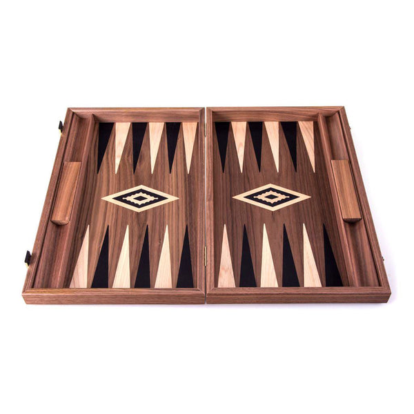 American Walnut with Mahogany Oak <br> Backgammon Set <br> (47 x 29) cm