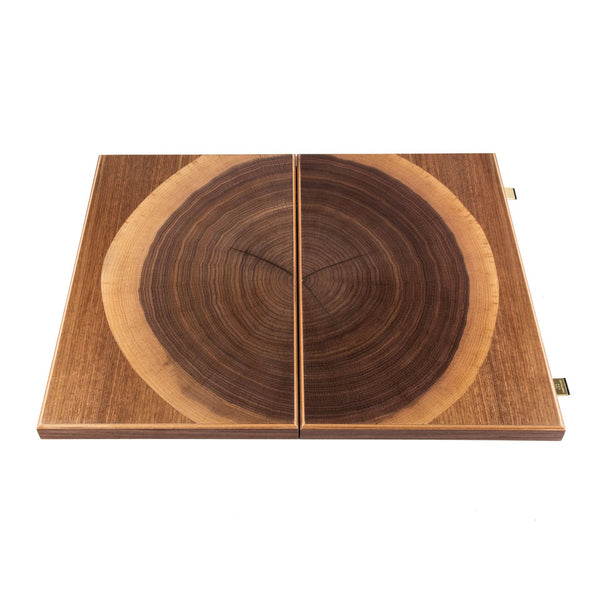 Walnut Natural Tree Trunk <br> Backgammon Set <br> (47 x 29) cm