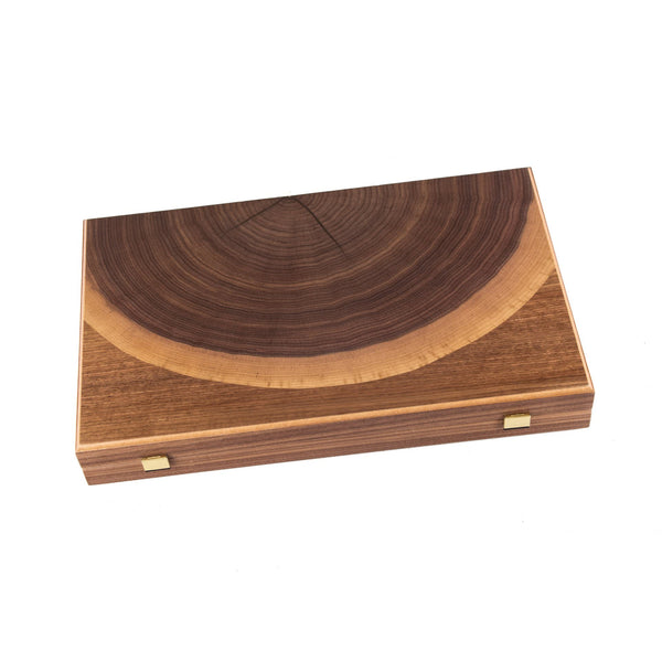 Walnut Natural Tree Trunk <br> Backgammon Set <br> (47 x 29) cm