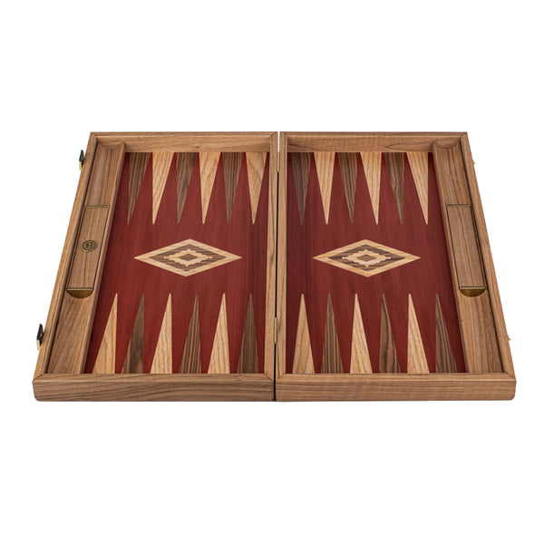 Red Walnut <br> Backgammon Set <br> (47 x 29) cm