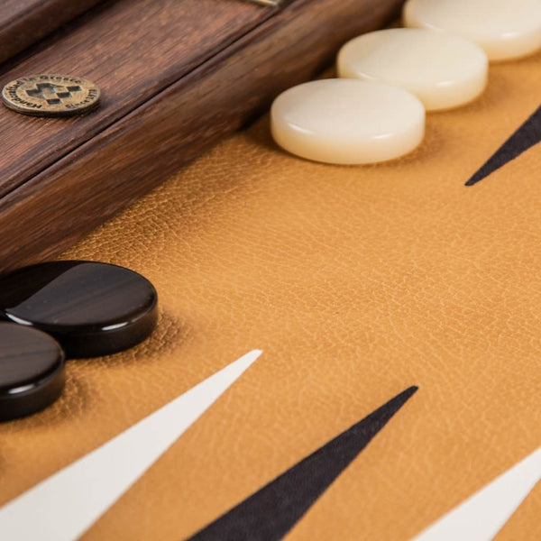 Ostrich Tote in Brown Leather <br> Backgammon Set <br> (47 x 29) cm