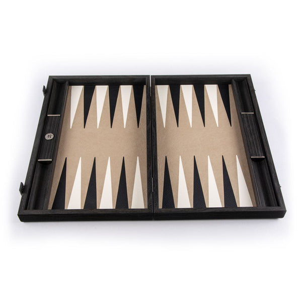 Snake Tote in Black and Black <br> Backgammon Set <br> (47 x 29) cm