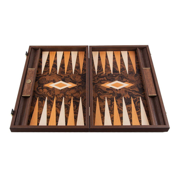 California Walnut Burl <br> Backgammon Set <br> (48 x 30) cm
