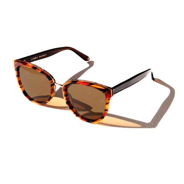 The Bellagio 2 <br> Colorful Stripes Frame <Br> Dark Yellow Lenses