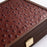 Playing Cards <br> Brown Ostrich Genuine Leather Case <br>  (24 x 16) cm