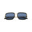 Clio Sunglasses <br> Gold Black Frame <br> Blue Lenses
