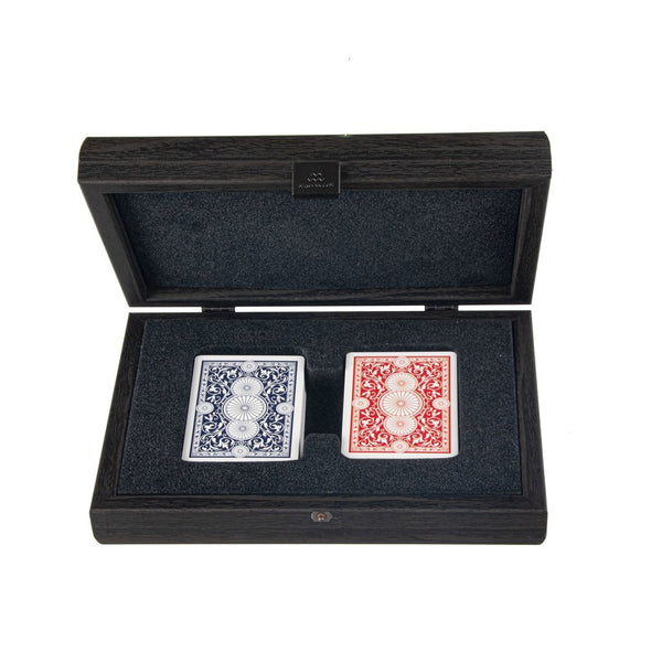 Playing Cards <br> Black Wooden Case <br> (24 x 16) cm