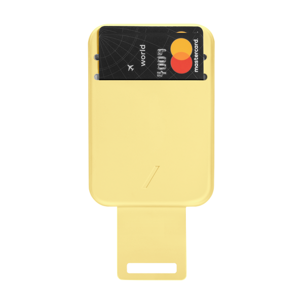 Clic Magnetic Card Holder
 <br> Lemon