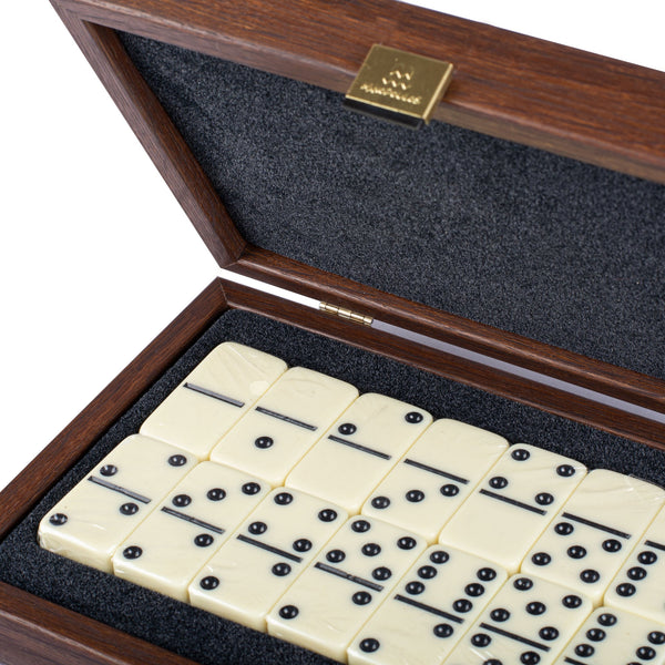 Domino Set <br> Ostrich Tote Wooden Case  <br> (24 x 17) cm