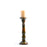 Wooden Candle Holder <br> Green <br> (Ø 12.5 x H 38) cm