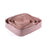 Wheel Square Bowl <br> Pink <br> (L 30 x W 29 x H 9) cm