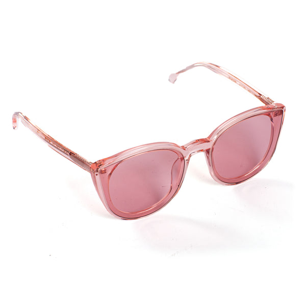 Denora Sunglasses <br> Crystal Pink Frame <br> Pink Lenses