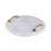 Marble Tray Round with Handle <Br> White <br> (Ø 27 x H 1) cm