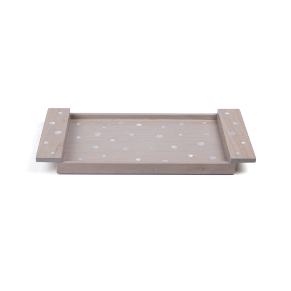 Polka Dot Classic Tray <br> Grey <br> (L 33 x W 17) cm