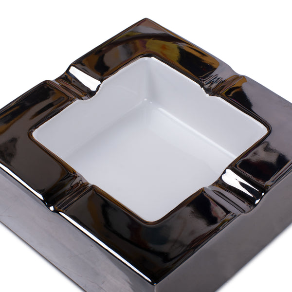 Don’t Be Too Square Ashtray <br> Glossy Platinum
