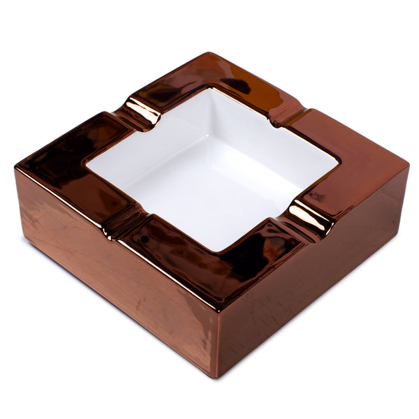 Don’t Be Too Square Ashtray <br> Glossy Copper