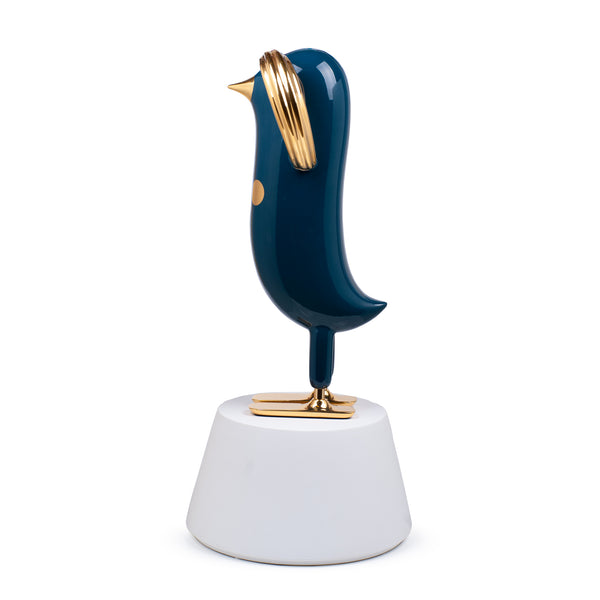 Hopebird <br> Glossy Gold and Blue <br> (H 67.5) cm