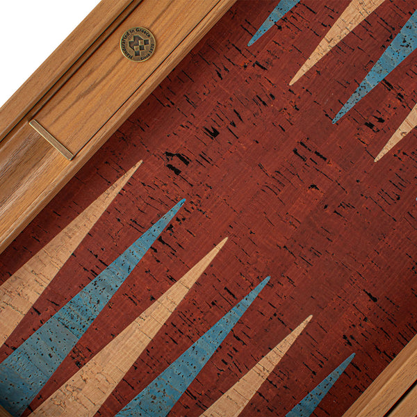 Dark Red Cork <br> Backgammon Set <br> (47 x 29) cm