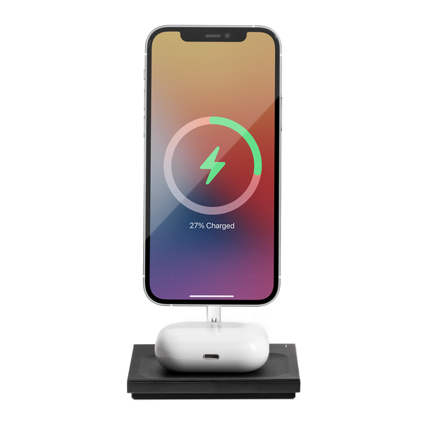 Snap 2-in-1 Magnetic Wireless Charger
 <br> Black