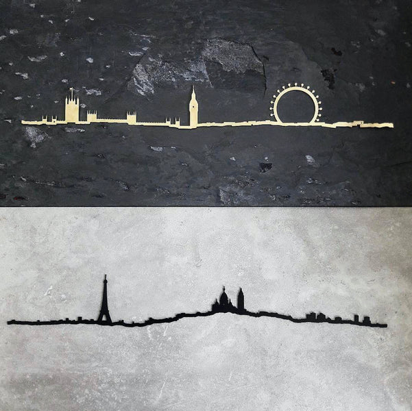 Paris Skyline <br> Black <br> 125 cm