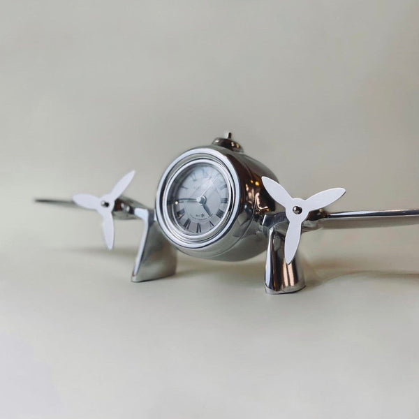 Art Deco Flight Clock <br> (L 35.5 x H 10.5) cm