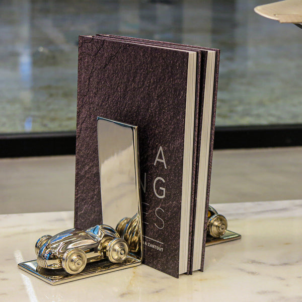 Aluminum Car Bookends <br> (L 13.5 x H 19) cm