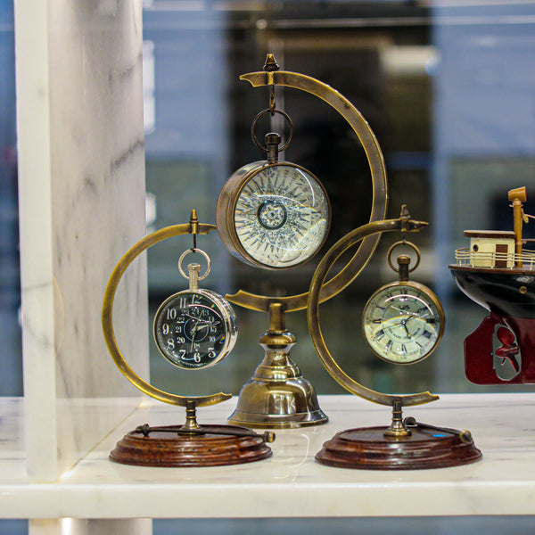The Eye of Time Clock Library with Stand <br> (H 11.4) cm