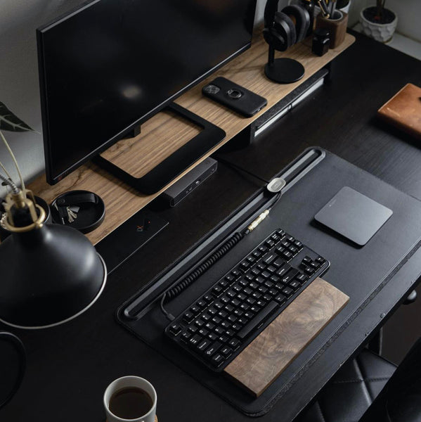 Desk Mat <br> Black <br> (L 69 x W 37) cm