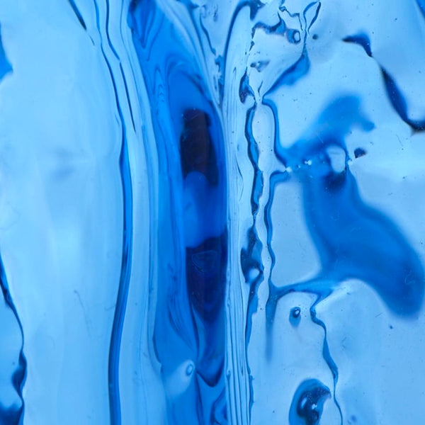 Tree Log Vase <br> Blue <br> (L 21 x W 18 x H 62) cm