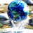 Globe <br> Blue Earth with Clouds <br> (Ø 12 x H 18) cm