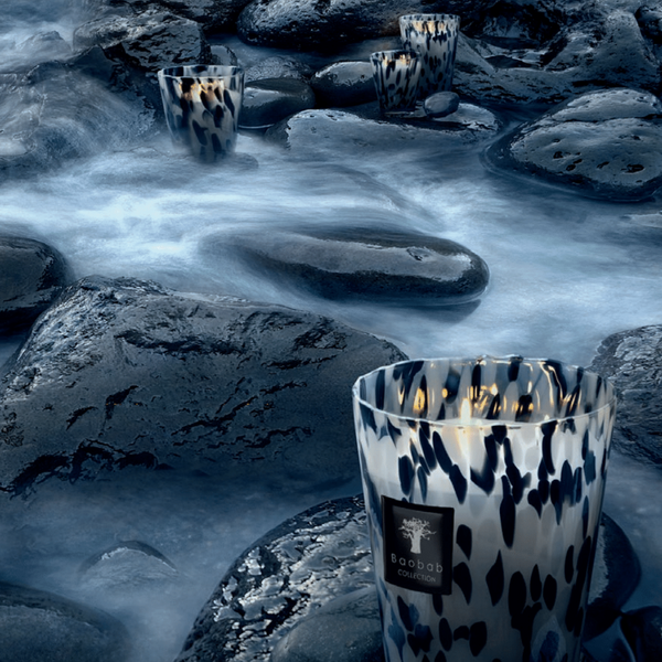 Pearls Black Candle<br> Rose and Ginger<br> (H 8) cm