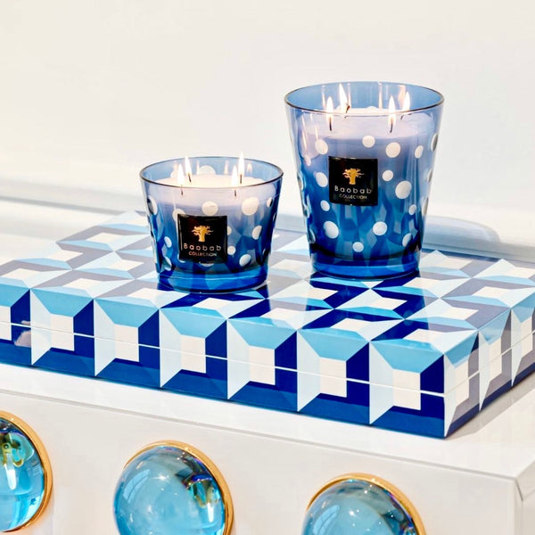 Blue Bubbles Candle <br> Iris, Sandalwood, Vetiver <br> Limited Edition <br> (H 16) cm