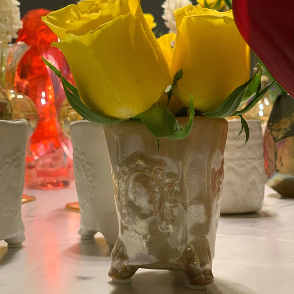 Motif Candle Holder & Vase in Pearl <br> Set of 10