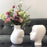 Head Upside Down Vase <br> White <br> (L 20 x W 15 x H 25) cm