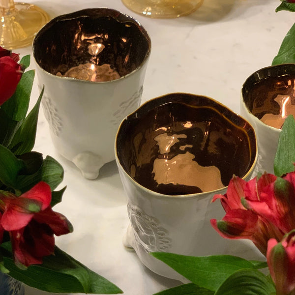 Motif Candle Holder & Vase in White <br> Set of 10