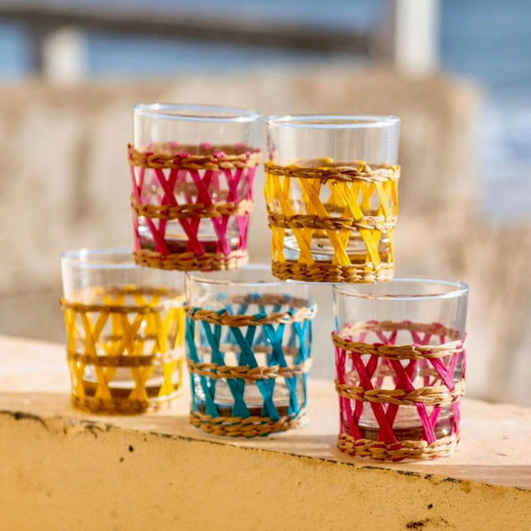 Tumbler Glass with Reed <br> Set of 6 <br> 275 ml